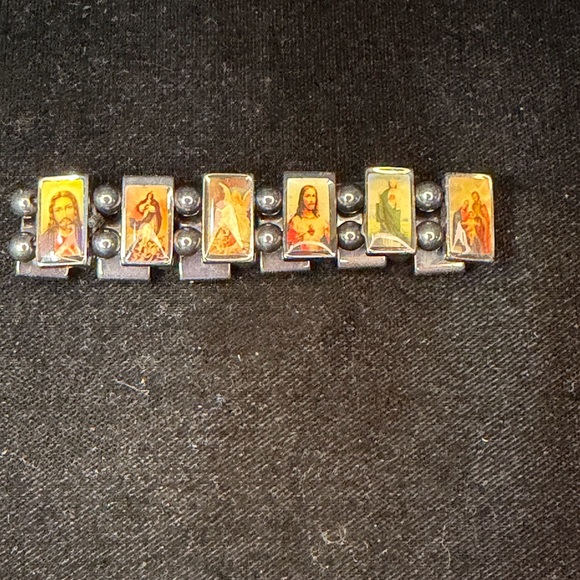 Source Unknown Jewelry - Source Unknown Silver Religious Icon Bracelet